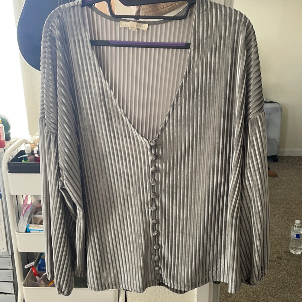 Women’s silver blouse top